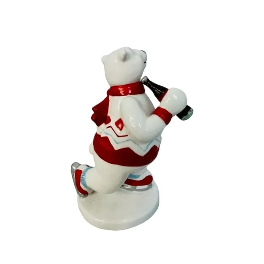 Vintage Coca Cola Always Ice Skating Ceramic Coke Polar Bear Figurine Enesco ‘95